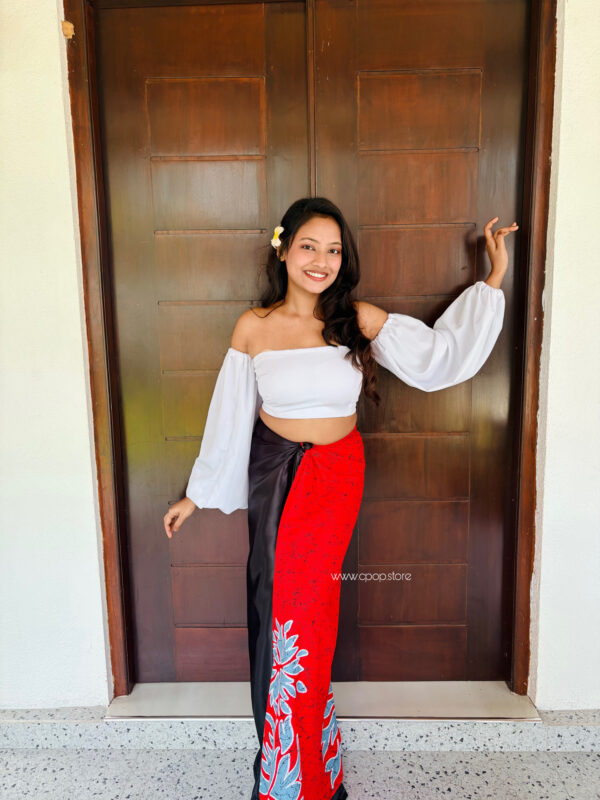 Aurudu Red Blossom Ladies Sarong