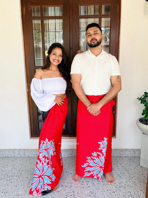 Aurudu Red Blossom Sarong